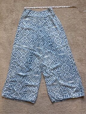 Mossimo Supply Co. Blue & White Wide Leg Pants